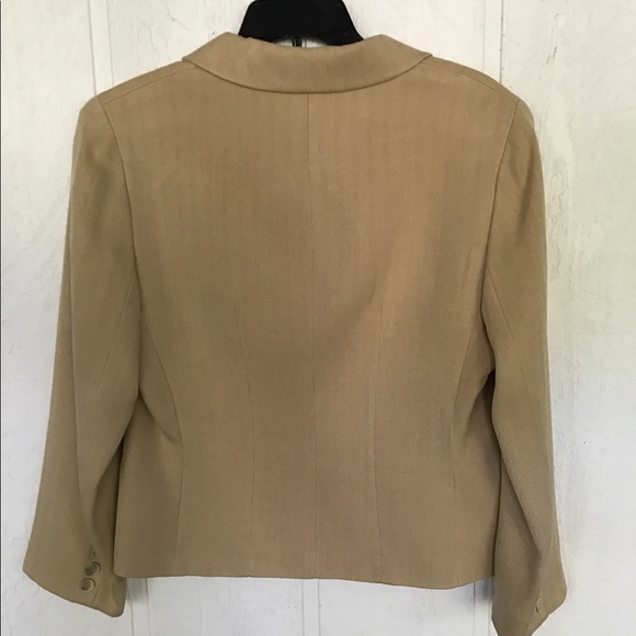 VINTAGE EMANUEL UNGARO PARIS SILK CREAM BLAZER SIZE 6 - Picture 7 of 15